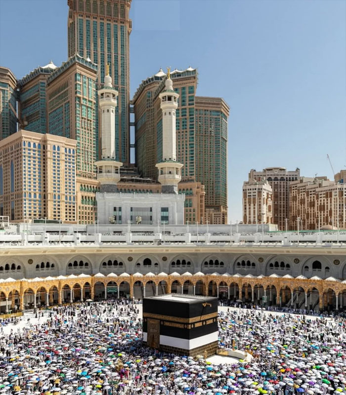 Exclusive 3 Star Shifting Hajj Package 2026 from Bangladesh – Accommodation near Haram and Masjid-e-Nabawi, guided pilgrimage with Royal Hajj BD