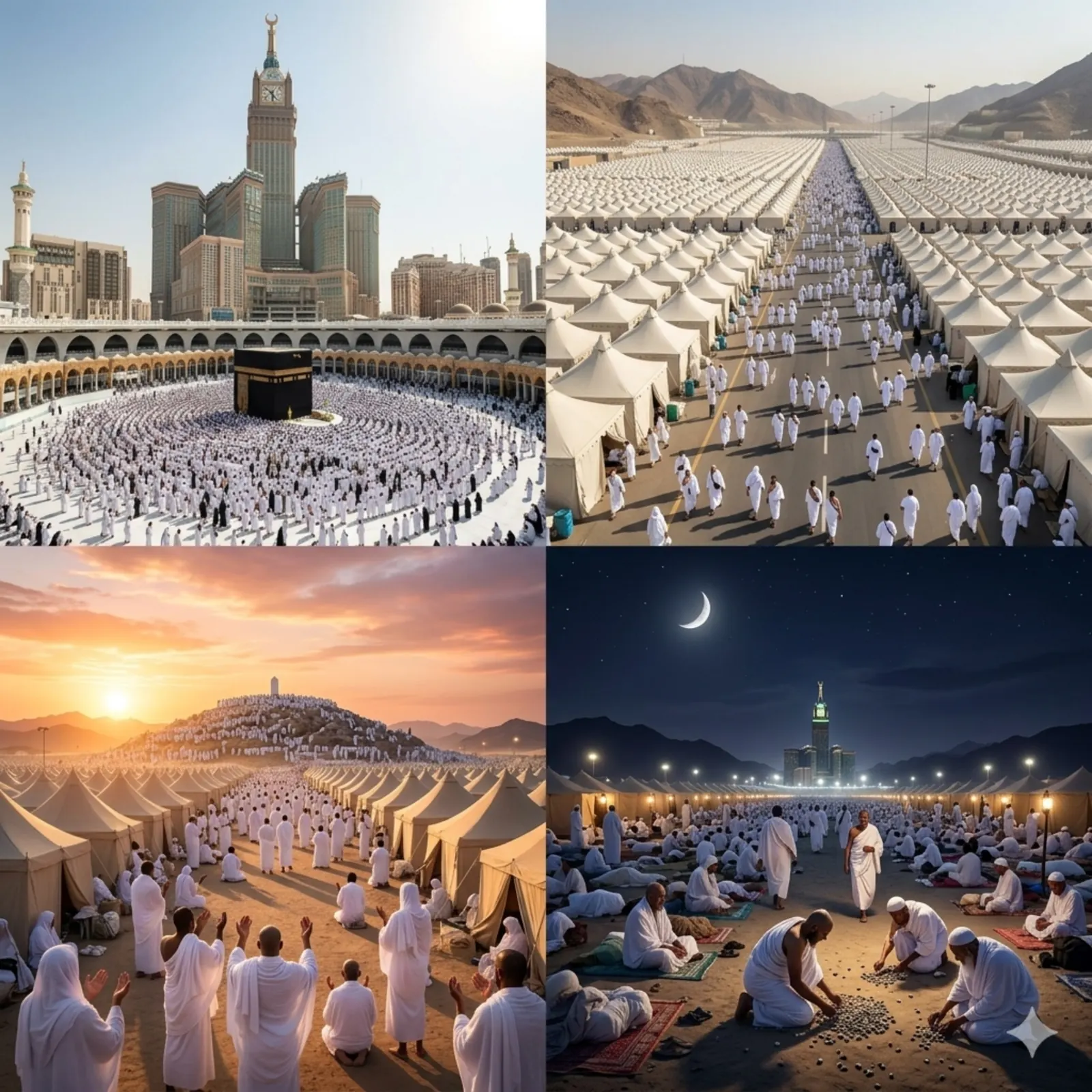 Hajj pilgrimage route covering Mina Arafat and Muzdalifah